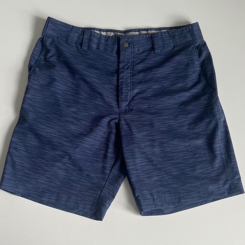 Callaway Mens Blue Chevron Performance Golf Shorts Size 36 Stretch Activewear